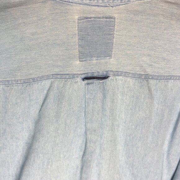 A.S. Club Blues Floral‎ Embroidered Demin Button Down Size Small - Picture 8 of 8